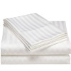 Lenjerie de pat tip hotel, damasc BBC100%, dunga 3 cm, cearceaf pilota 180x220cm, pat 2 persoane