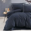 Lenjerie de pat dublu flanel Soprano Albastru, uni, bumbac 100% calduroasa si moale