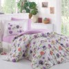 Lenjerie pat 1 persoană bumbac 100% poplin, Hobby Home, Candy - Lilac