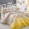 Lenjerie pat 1 persoană bumbac 100% poplin, Hobby Home, Fiesta Yellow