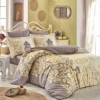 Lenjerie pat 1 persoana poplin pecale, Hobby Home, Mirella - Cappuccino