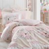 Lenjerie pat 1 persoană bumbac 100% poplin, Hobby Home, Sonia - Pink