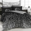 Lenjerie pat 1 persoana poplin percale, Hobby Home, Stars Black