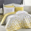 Lenjerie pat 1 persoana poplin percale, Hobby Home, Stars - Yellow