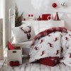 Lenjerie pat 1 persoana,  3 piese,  Eponj Home, Geyik - Claret Red