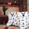 Lenjerie pat 1 persoana, 3 piese,  Eponj Home, Geyik - Dark Blue