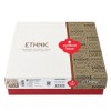 Lenjerie pat 1 persoana Cotton Box Amara Caramel bumbac ranforce cu model etnic geometric bej maro