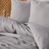 Lenjerie de pat pentru o persoană din bumbac 100% ranforce cu design elegant în nuanțe de gri