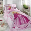 Lenjerie pat 1 persoana bumbac 100% ranforce Princess Pink, Hobby Home