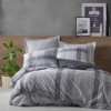 Lenjerie pat 1 persoana bumbac 100% ranforce,Cotton Box, Miranda Grey V2