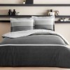 Lenjerie pat 1 persoana bumbac 100% satinat TAC Hazel Antracit model modern gri