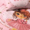 Lenjerie pat 1 persoana cu elastic, bumbac 100% ranforce, Cotton Box, Jerry Pink