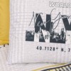 Lenjerie de pat pentru o persoană din bumbac 100% ranforce cu design urban New York