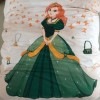 Lenjerie pat 1 persoana Tiana bumbac ranforce, model cu printesa