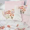 Lenjerie pat 1 persoana Cotton Box Lilura Pink bumbac ranforce cu model floral roz lila portocaliu