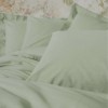 Lenjerie pat 1 persoana Cotton Box Plain Verde Sage din bumbac ranforce cu design uni elegant