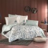 Lenjerie pat 1 persoana poplin percale Frame Bleumarin, Hobby Home, model acvatic
