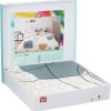 Lenjerie pat 1 persoana TAC bumbac 100% ranforce, cearceaf elastic saltea 120x200 cm, Edna