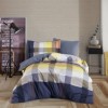 Lenjerie pat 1 persoana poplin percale, Hobby Home, Virginia Blue