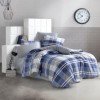 Lenjerie pat 3 piese, bumbac 100% ranforce,1 persoana,  Bahar Home, Mark V1 Blue