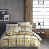 Lenjerie pat 3 piese, bumbac 100% ranforce,1 persoana,  Bahar Home, Milano yellow