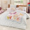 Lenjerie pat 3 piese, bumbac 100% ranforce,1 persoana,  Bahar Home, Trendy Blue