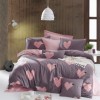 Lenjerie pat 3 piese, bumbac 100% ranforce,1 persoana,  Enlora Home, Jana Dusty Rose