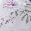 Lenjerie de pat First Choice Gracie Ash 6 piese bumbac 100% ranforce imprimeu floral roz lila pe fundal gri