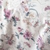 Lenjerie de pat First Choice Sheran Gri 6 piese bumbac ranforce cu imprimeu floral ornamental roz lila si cearsaf uni gri