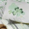 Lenjerie de pat Story Home Change Green din bumbac cu model de trifoi verde
