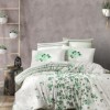 Lenjerie de pat Story Home Change Green din bumbac cu model de trifoi verde