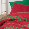 Lenjerie pat Craciun 1 persoana bumbac ranforce Holly Green
