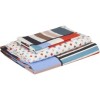 Lenjerie de pat cu elastic pentru saltea de 160x200 cm, design modern în dungi multicolore, bumbac 100% ranforce