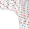 Lenjerie de pat cu elastic pentru saltea de 160x200 cm, design modern în dungi multicolore, bumbac 100% ranforce