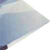 Lenjerie de pat din bumbac ranforce 100% cu model geometric abstract în nuanțe de albastru și gri, decorată cu accente de portocaliu și alb