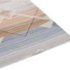 Lenjerie de pat cu elastic, model geometric în nuanțe de bej, mov și gri, pat dublu, din bumbac 100% ranforce, Tac Venita