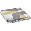 Lenjerie de pat cu elastic pentru saltea de 160x200 cm, design abstract verde, mov, galben și gri, bumbac 100% ranforce