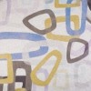 Lenjerie de pat cu elastic pentru saltea de 160x200 cm, design abstract verde, mov, galben și gri, bumbac 100% ranforce