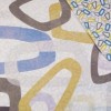 Lenjerie de pat cu elastic pentru saltea de 160x200 cm, design abstract verde, mov, galben și gri, bumbac 100% ranforce