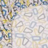 Lenjerie de pat cu elastic pentru saltea de 160x200 cm, design abstract verde, mov, galben și gri, bumbac 100% ranforce
