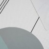 Lenjerie de pat cu elastic pentru saltea de 160x200 cm, design geometric modern în nuanțe de gri, negru și roșu, bumbac 100% ranforce