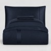 Lenjerie de pat Montova Bleumarin La Romano, bumbac satinat 300TC, chenare geometrice bleumarin