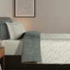 Lenjerie pat satin jacquard 300TC La Romano Edesa Bej set 6 piese floral bej verde