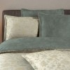 Lenjerie pat satin jacquard 300TC La Romano Edesa Bej set 6 piese floral bej verde