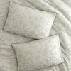 Lenjerie pat satin jacquard 300TC La Romano Edesa Bej set 6 piese floral bej verde
