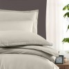 Lenjerie de pat premium satin La Romano First Choice Bej cu bordura fina eleganta