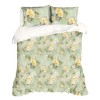 lenjerie pat dublu 3D bumbac 100% ranforce Dream floral verde salvie imprimeu digital