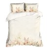 lenjerie pat dublu 3D Elon crem floral pastel bumbac ranforce