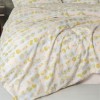 Lenjerie pat dublu Jocus Bej bumbac ranforce cu buline, design modern si natural pentru dormitor., cearceaf plat 240x260cm