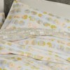 Lenjerie pat dublu Jocus Bej bumbac ranforce cu buline, design modern si natural pentru dormitor., cearceaf plat 240x260cm